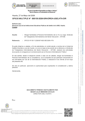 OFICIO MULTIPLE-000133-2026-DREA-UGELHTA-DIR