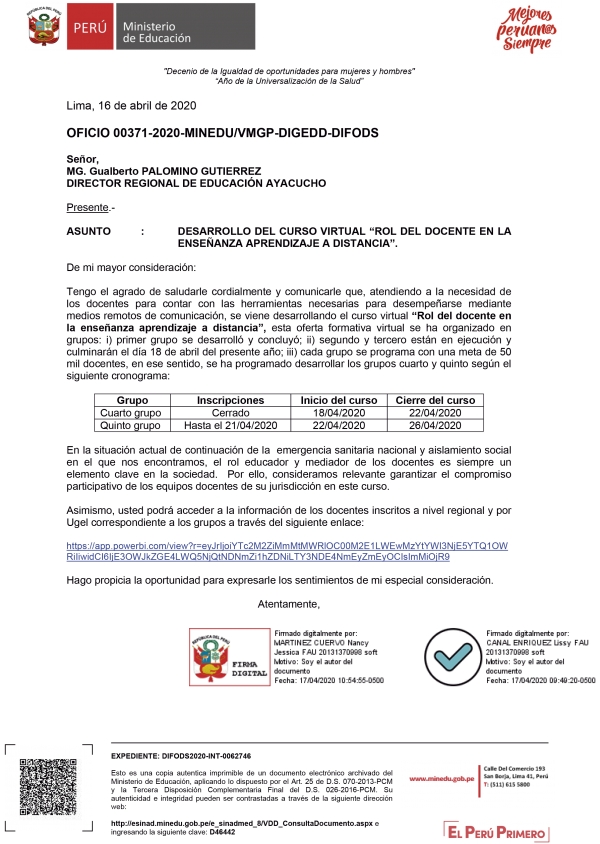 OFICIO 00371-2020-MINEDUVMGP-DIGEDD-DIFODS