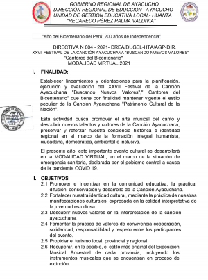 DIRECTIVA N 004 - 2021- DREA/DUGEL-HTA/AGP-DIR