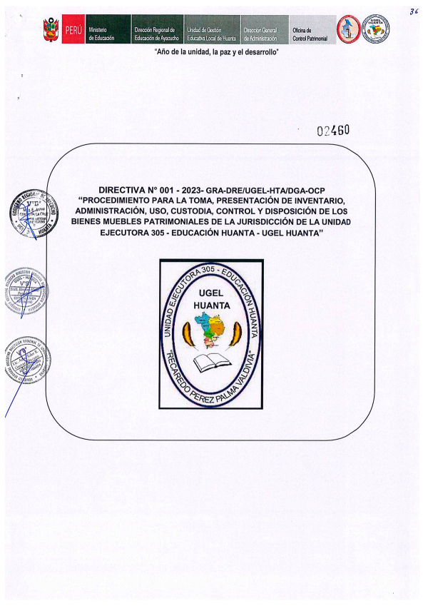DIRECTIVA Nº 001-2023-GRA-DRE/UGEL-HTA/DGA-OCP