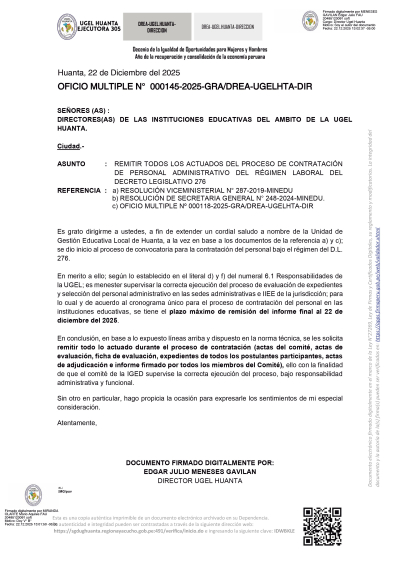 OFICIO MULTIPLE-000145-2025-DREA-UGELHTA-DIR