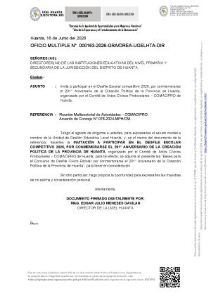OFICIO MULTIPLE N° 000163-2026-GRA/DREA-UGELHTA-DIR